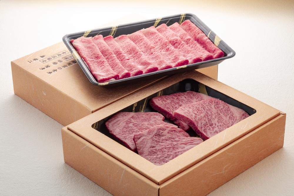 愛知県産　最高級黒毛和牛　A5　ステーキ、スライスセット