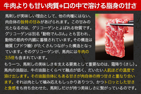 馬刺し4種の盛り合わせ【極上大トロ馬刺し100g/特選霜降り馬刺し100g/ロース馬刺し100g×3/赤身馬刺し100g×4】+タレ360ml付き《90日以内に出荷予定(土日祝除く)》 熊本県 葦北郡