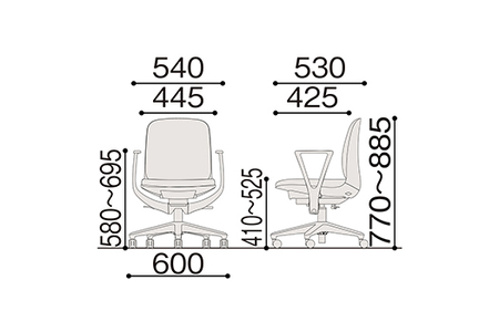 イトーキ『トルテＵ』 ロータイプ 肘付き ナイロンキャスター フレーム：グレイッシュグリーン(KJ-346CF-E3E3F)【EI152U】