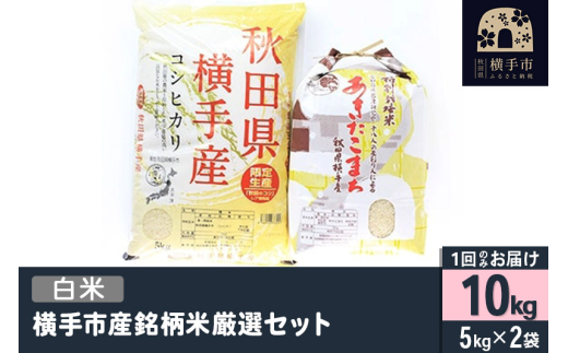 【白米】令和6年産 横手市産銘柄米厳選セット 10kg（5kg×2袋）