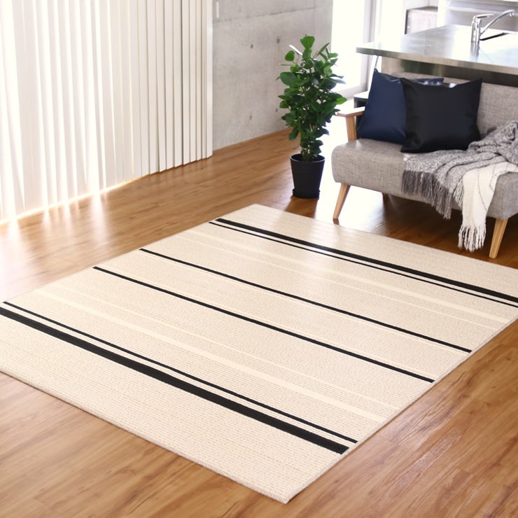 
カーペット スピカ アイボリー 180cm×220cm｜日本製 国産 敷物 カーペット ダイニングラグ アース防ダニ 抗菌防臭 撥水 防汚(SR) 床暖ホットカーペット対応 [5101]
