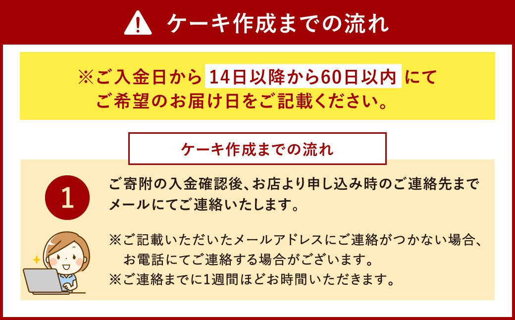 【チョコクリーム】サプライズに最適！ 写真ケーキ 3～6人用 5号サイズ