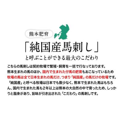 ふるさと納税 氷川町 馬刺し 上赤身 ブロック 熊本肥育 たれ付き100g×6《3-7日以内に出荷予定(土日祝除く)》 |  | 01