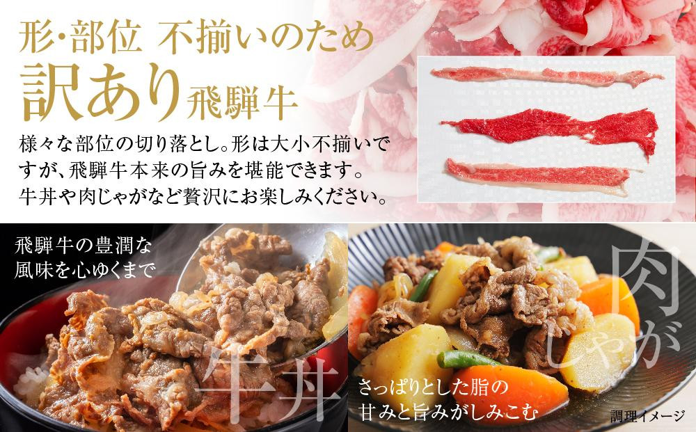 【定期便】全6回 飛騨牛 切り落とし | 訳あり 肉 お肉 切り落とし 薄切り すき焼き すきやき 黒毛和牛 和牛 牛肉  飛騨高山ミート MZ111