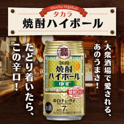 ふるさと納税 京都市 【タカラ】焼酎ハイボール＜ゆず＞(350ml×24本) |焼酎 酎ハイ ハイボール 人気セット |  | 02