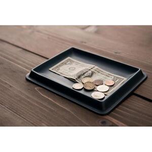 colmレザートレイLサイズ　ブルー　立体成型で作った本革製トレー