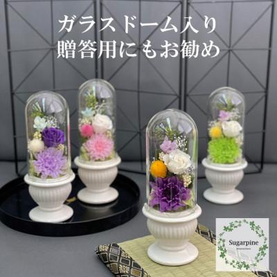 ふるさと納税 春日部市 プリザーブドフラワーアレンジ 【和花/紫】 春日部市 シュガーパイン