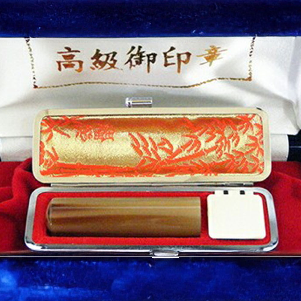 【ふるさと納税】牛角(うしのつの)印鑑・収納ケース付き(N) 日用品 雑貨