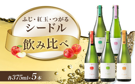1258 シードルセット（ふじ・紅玉・つがる）375ml × 5本