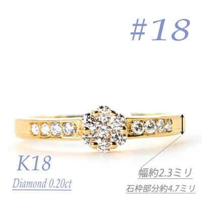 ふるさと納税 笛吹市 セブンフラワーダイヤモンドリング　R3973DI-Y #18