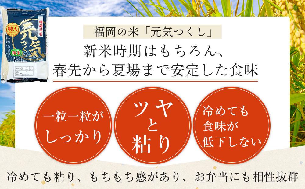 【先行予約】＜令和7年産＞福岡県産米食べ比べ 無洗米セット「夢つくし」「元気つくし」2種類　計20kg ＜筑前町＞