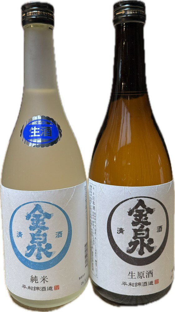 【ふるさと納税】原酒飲み比べセット（720ml×2本）│平和錦酒造 金泉 お酒 おさけ 日本酒 地酒 味比べ