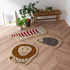 E159(ハリネズミ) LISALARSON 3柄から選べるダイカットマット（ハリネズミ）