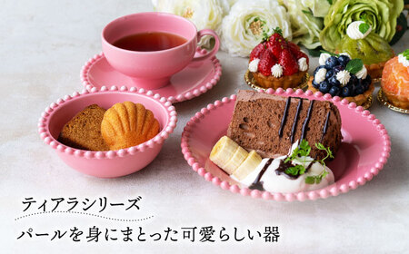 【美濃焼】ティアラ プレート 16cm スイートピンク 2枚セット【Primitive陶舎花＊花】食器 ケーキ皿 パン皿 写真映え 洋風 ヨーロッパ風 カフェ風 かわいい おしゃれ [MFZ005]