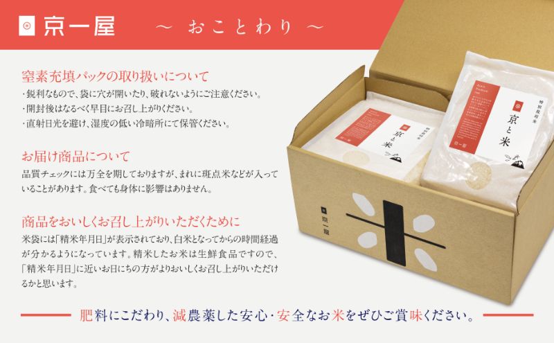 京都府京田辺市産 京と米 ヒノヒカリ 6kg (2kg×3袋) R7年度産 お米 米 こめ コメ 精米 白米 ごはん ご飯 弁当 おにぎり 真空 長期保存 防災 京田辺市 京都府 kt2026