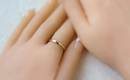 アクセサリー K14GF 槌目リング 3ミリ幅 選べるサイズ 指輪 アクセサリー ジュエリー K14 ゴールドフィルド リング