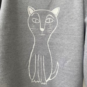 CAT SWEATSHIRT【Mサイズ／GRAY】