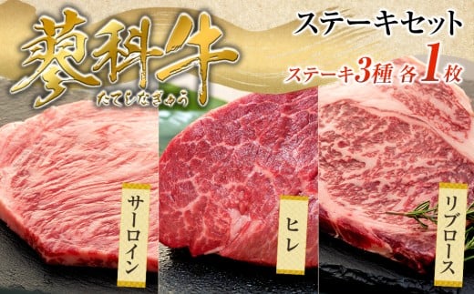 蓼科牛ステーキセット1（リブロース250g×1パック、サーロイン200g×1パック、ヒレ120g×1パック）