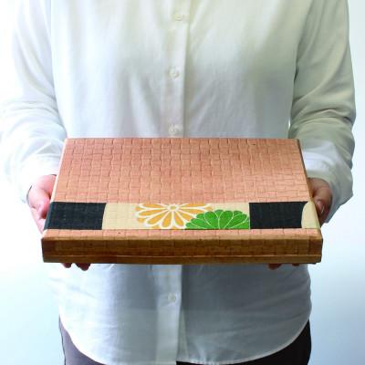 ふるさと納税 海南市 柿渋塗　四つ目箱　便せんサイズ　こげ茶布付 |  | 02