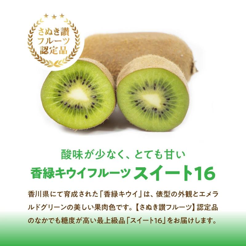 M72-0020_【ふるさと納税】【配送不可地域：北海道・沖縄県・離島】香緑キウイ 期間限定 キウイ 約 1.2kg 認定品 最上級品 スイート16 キウイフルーツ 1箱 三豊市 お取り寄せ お取り寄