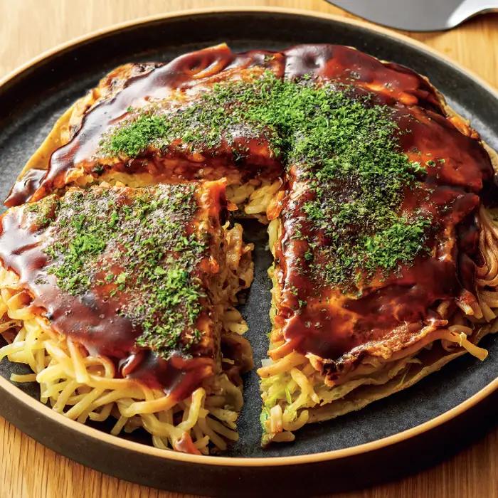 備後 府中焼き 5枚セット［2回定期便］広島お好み焼き 冷凍食品 ／ お好み焼き おこのみやき ミンチ肉 ひき肉 挽肉 広島風 ご当地 グルメ ソウルフード 本場の味 中はフワッ 外はカリッ 一宮 い