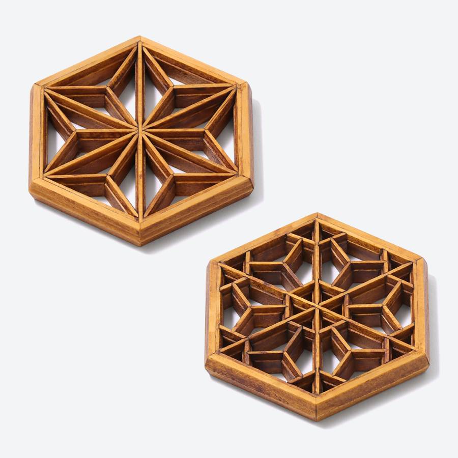 ＜Kinomo＞組手腰コースター拭き漆仕上げ