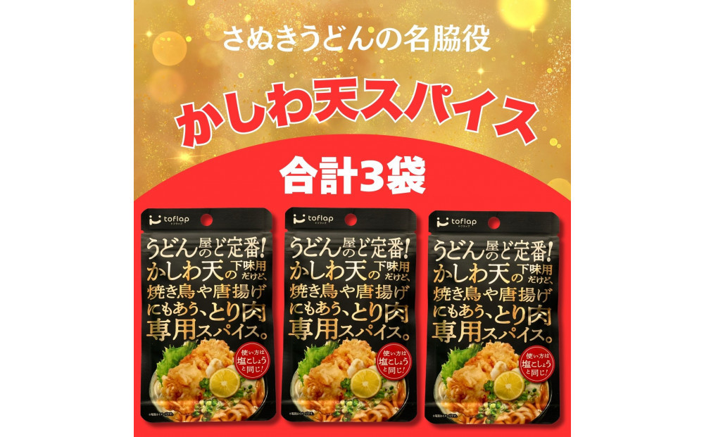 香川名物 かしわ天専用スパイス 3袋セット(万能調味料) 372013_KE024