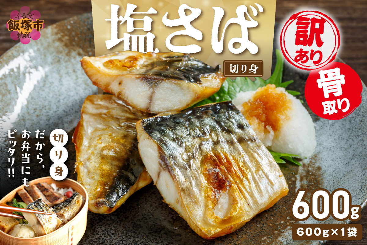 【Z9-023】【訳あり】骨取り 塩さば切り身(600gx1袋)