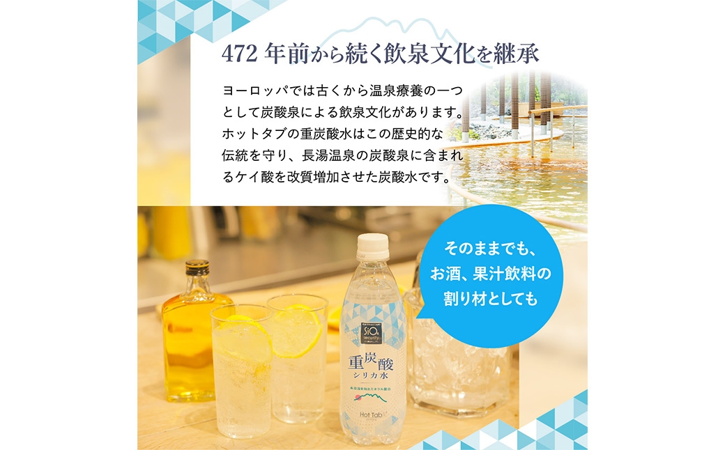 ケイ素（シリカ）配合 重炭酸シリカ水 500ml×24本入り 計72本