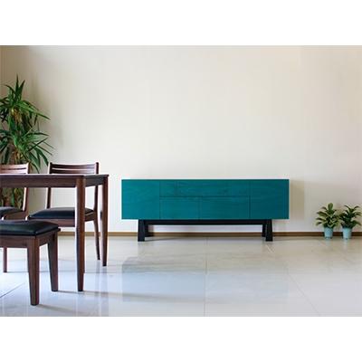 ふるさと納税 大川市 主張を抑え、空間に凛と佇むデザイン【Division176キャビネット 青磁】『境木工』