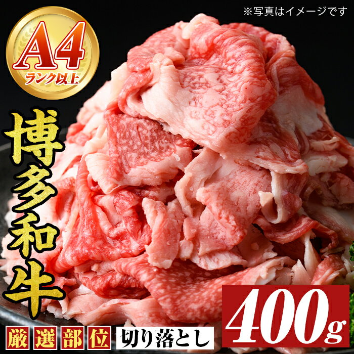 【ふるさと納税】博多和牛切り落とし(400g) 国産 九州産 福岡県産 牛肉 和牛 黒毛和牛 お肉【MEAT PLUS】