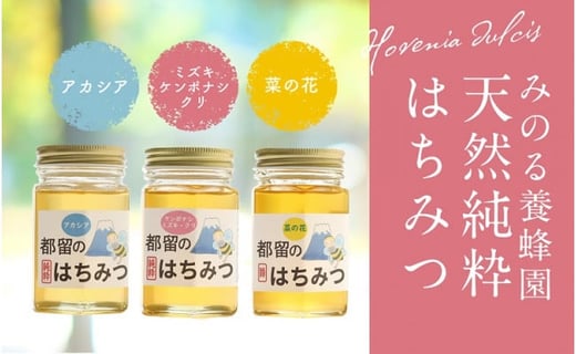 
            幸せを運ぶ　都留のはちみつ　食べ比べ3本セット　170ｇｘ3（菜の花）（アカシア）（ケンポナシ・ミズキ・クリ）　国産はちみつ
          
