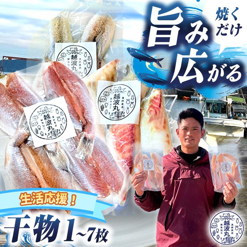 【ふるさと納税】海の幸 干物 セット 1 ~ 7パック｜ 生活応援 魚 魚介 加工 加工品 冷凍食品 簡単 時短 調理 料理 グリル 干物 海 幸 瀬戸内 山口県 山口 平生町