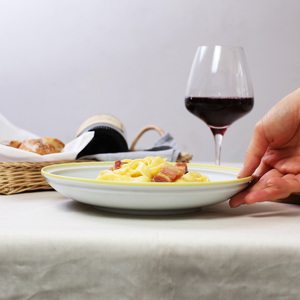 ポトペリー　フロスト　ペアパスタプレート　　カラー：GRAY　