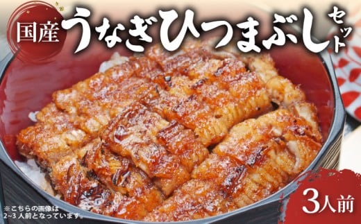 炭火焼き 国産 うなぎ ひつまぶしセット 3人前 ひつまぶし うなぎ 鰻 ウナギ 小分け 炭火焼 炭火 うなぎ国産 おすすめ 簡単調理 ギフト プレゼント 滋賀 彦根 あゆの店きむら うなぎや源内
