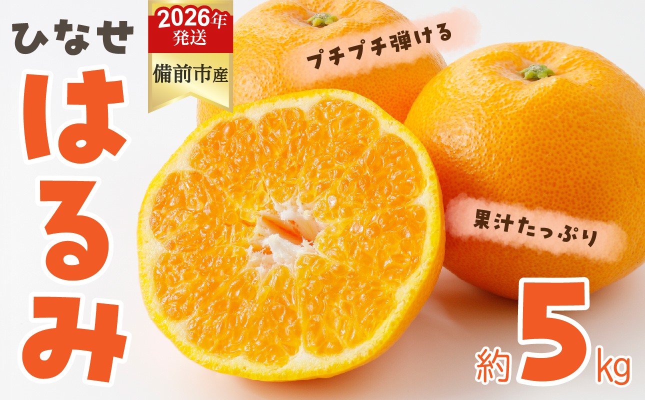 
            みかん ひなせ はるみ 約5kg（2026年2月頃発送）【果物 フルーツ みかん ミカン ひなせ 春見】
          