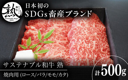 牛肉 焼肉用（ロース/バラ/モモ/カタ） 500g  [AIAT014] 牛肉
