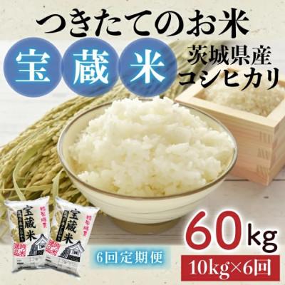 ふるさと納税 水戸市 【毎月定期便】茨城県産コシヒカリ　宝蔵米　10kg(5kg×2)精米全6回