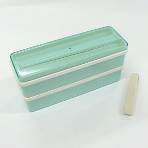 大阪府立大学×スケーター株式会社コラボ商品　栄養バランス弁当箱 900ml　パウダーパステル グリーン〈スケーター株式会社〉   7-209