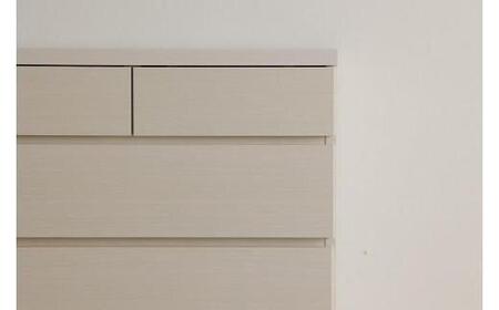 【洗面所などの限られた空間に便利】薄型チェスト 75cm幅4段（ホワイト木目）