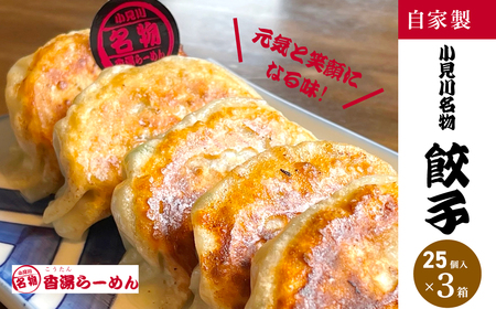 【自家製】小見川名物餃子　25個入×3箱  OGS003