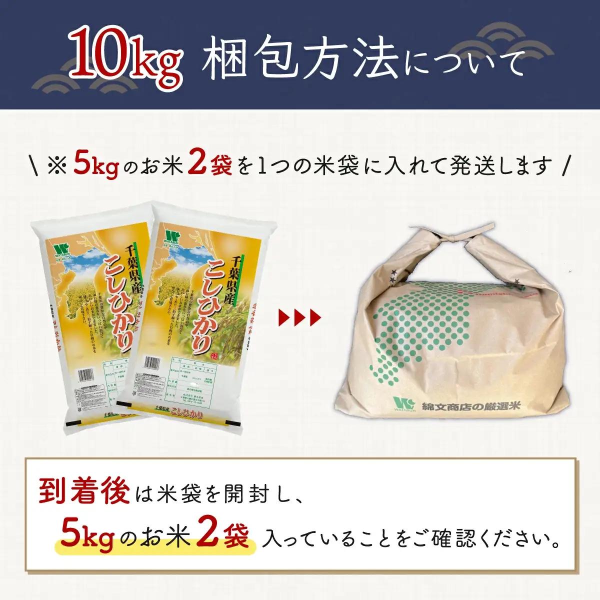 【最短2～7営業日出荷】令和7年産 千葉県産「コシヒカリ」10kg（5kg×2袋）  A011