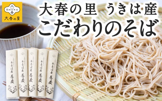 大春の里 うきは産こだわりのそば (乾蕎麦麺 200g (100g×2) 5袋入り) ソバ 蕎麦 そば 麺 乾麺 麺類 福岡県 うきは市