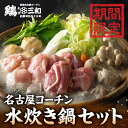 【ふるさと納税】[1月配送] 名古屋コーチン 水炊き鍋セット 具材 鶏三和 鍋 鍋セット 肉 鶏肉 つくね だんご スープ 麺 セット 2〜3人前 冬限定 水炊き 名古屋コーチン 名古屋 コーチン 地鶏 鶏肉 期間限定 冬 きしめん 鶏 鳥 冬季限定