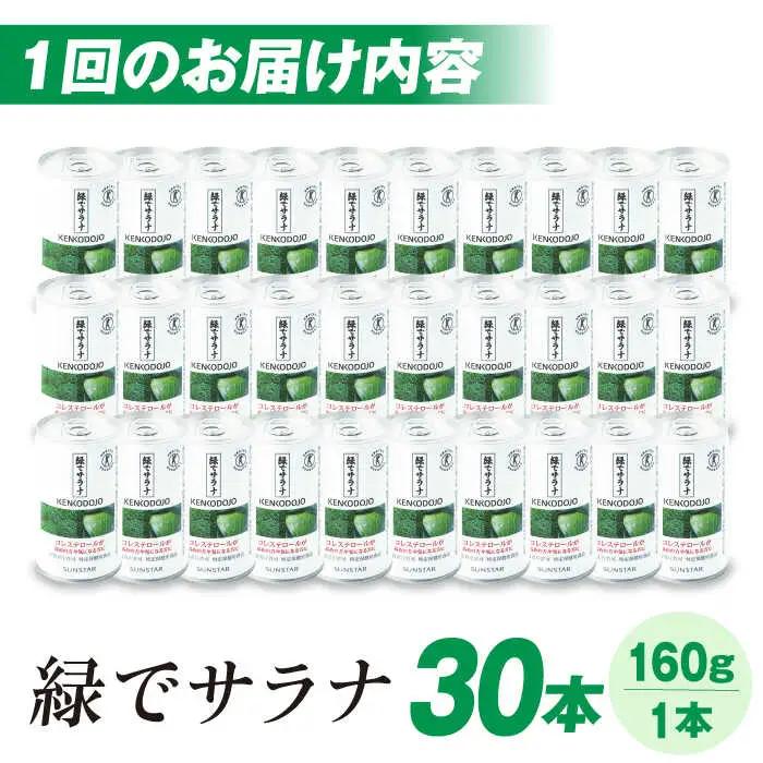 【定期便3回】 緑でサラナ30本セット サンスター[AOAD005] 野菜ジュース