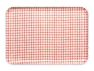 【ピンク2枚組】タツクラフト ST ランチョン トレー M 33cm チェック