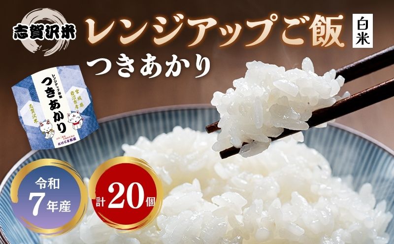 【 令和7年産 】レトルト つきあかり 志賀沢米 レンジアップごはん 20個 セット レトルト食品 パックご飯 パックごはん