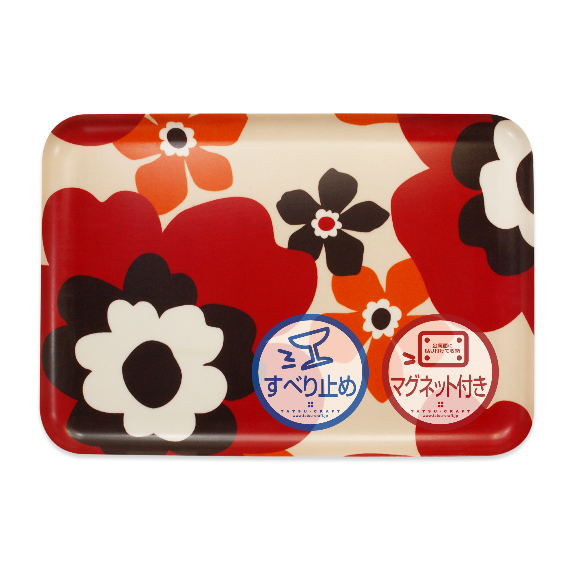 TATSU-CRAFT マグネットトレー L 39cm フフラ SR サンシャインレッド すべり止め付き ［Tk1121］ 303446_DA90837VC02