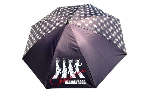 傘 60cm オカザえもん公認 晴雨兼用パラソル [妙華園 愛知県 岡崎市 ok23bzx500032] 晴雨兼用  日傘 雨傘 晴雨兼用傘 パラソル オカザえもん 岡崎衛門之介 ご当地キャラ ゆるキ