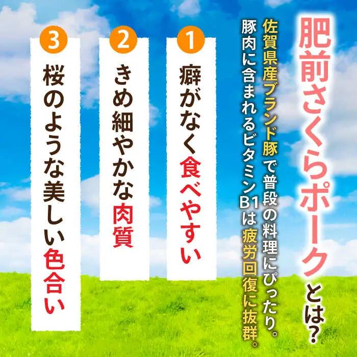 【12回定期便】＜毎日のお料理に便利に使える♪＞肥前さくらポーク こま切れ 1kg (500g × 2パック) 佐賀県産 国産豚肉 小間 小分け 吉野ヶ里町/アスタラビスタ[FAM031]